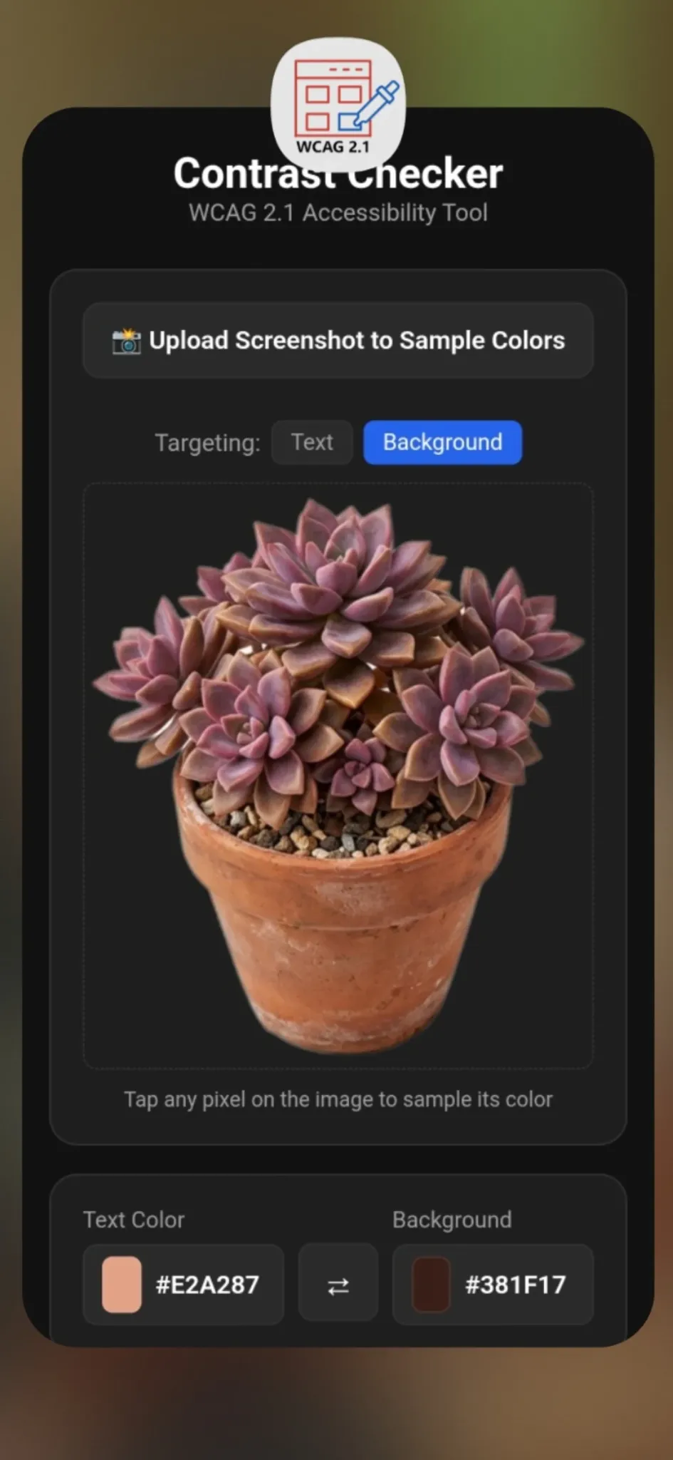 Contrast Checker Android app screenshot